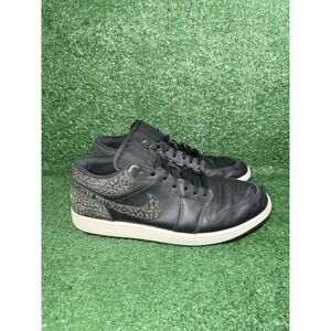 Air Jordan 1 Retro SE Low Black Elephant Print Mens Size 13 Basketball Shoes
